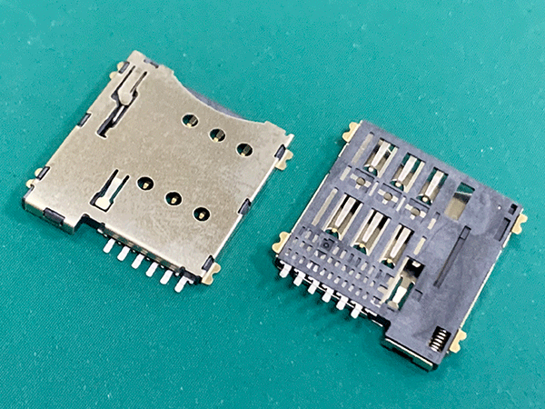 MICRO SIM卡座 6PIN H1.35 無柱